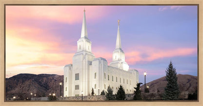 Brigham City Pastel Sunset Gallery Wrap