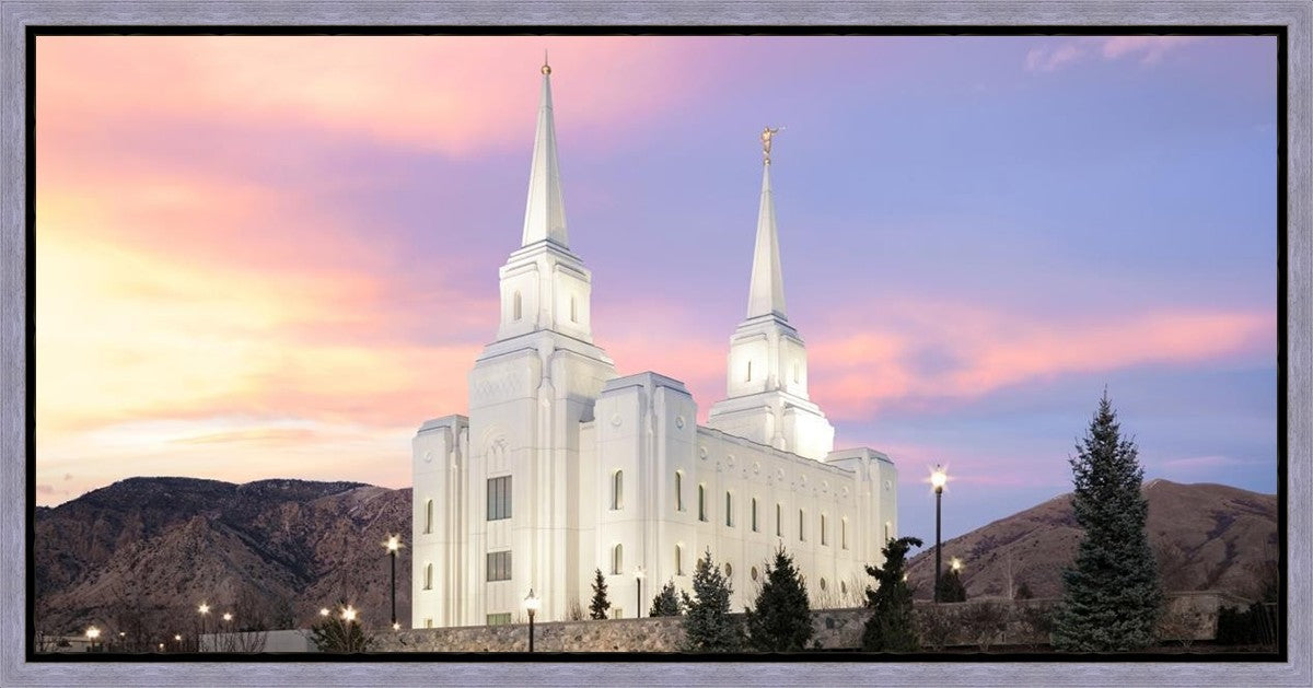 Brigham City Pastel Sunset Gallery Wrap