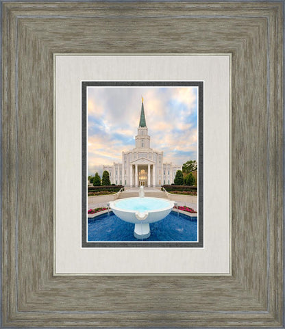 Houston Fountain Sunset