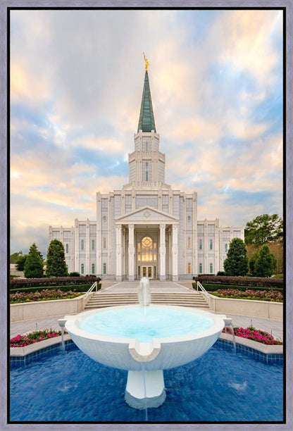 Houston Fountain Sunset Gallery Wrap