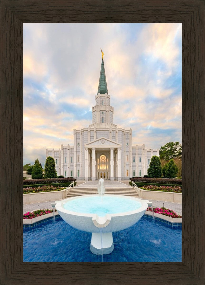 Houston Fountain Sunset