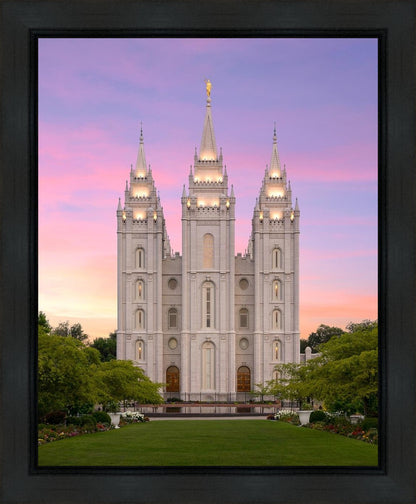 Salt Lake Pastel Sunset Gallery Wrap