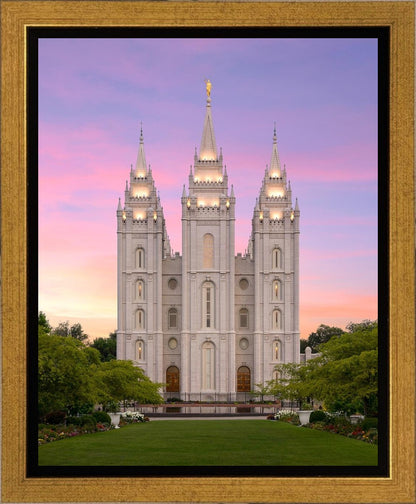 Salt Lake Pastel Sunset Gallery Wrap