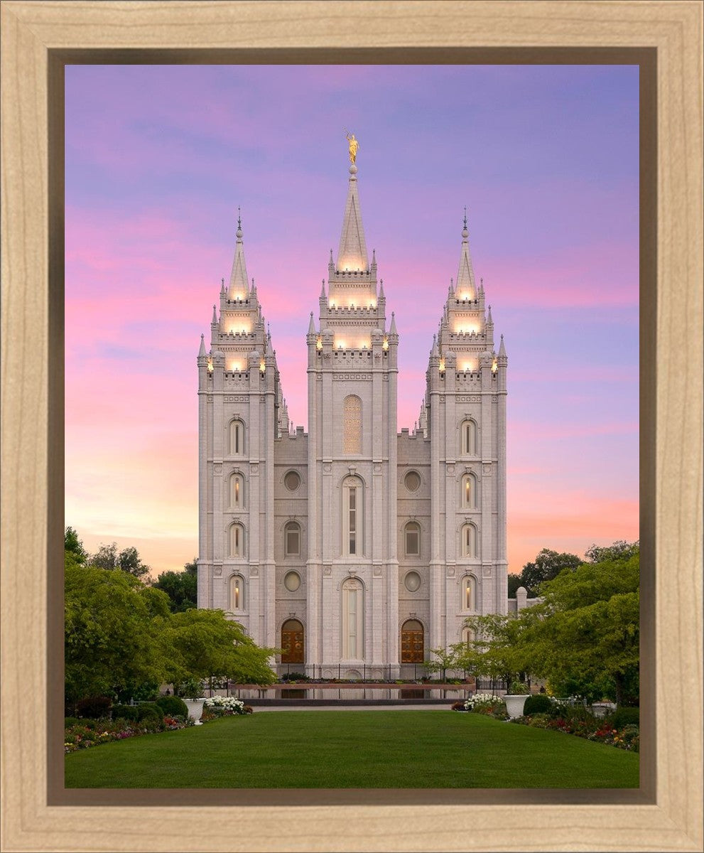 Salt Lake Pastel Sunset Gallery Wrap
