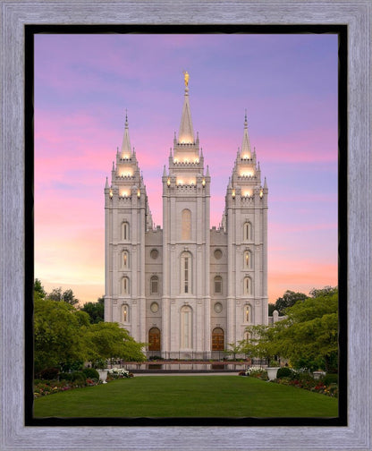 Salt Lake Pastel Sunset Gallery Wrap