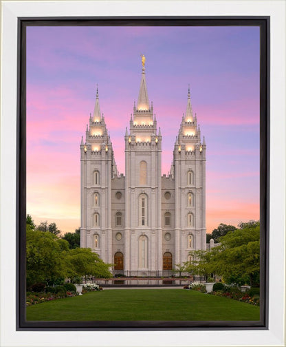 Salt Lake Pastel Sunset Gallery Wrap