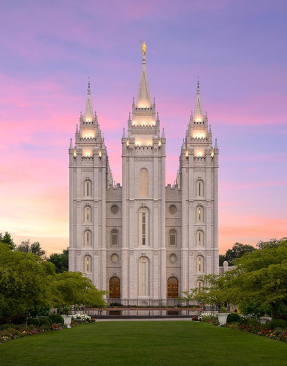 Salt Lake Pastel Sunset Gallery Wrap