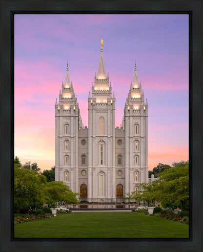 Salt Lake Pastel Sunset Gallery Wrap
