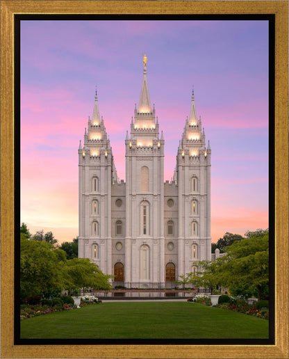 Salt Lake Pastel Sunset Gallery Wrap