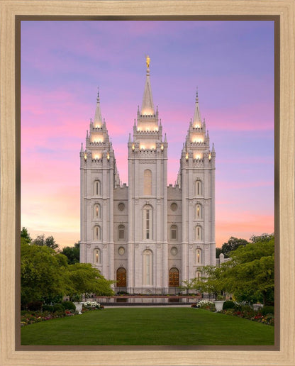 Salt Lake Pastel Sunset Gallery Wrap