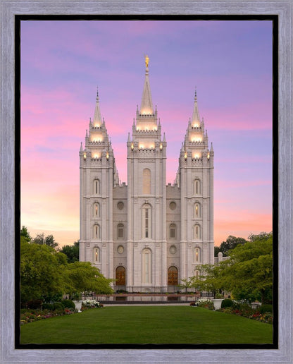 Salt Lake Pastel Sunset Gallery Wrap