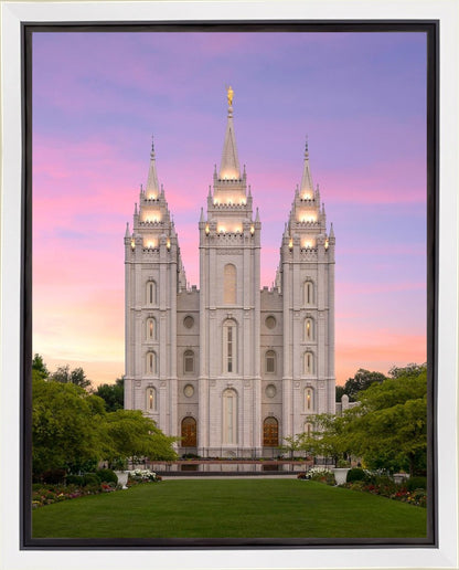 Salt Lake Pastel Sunset Gallery Wrap