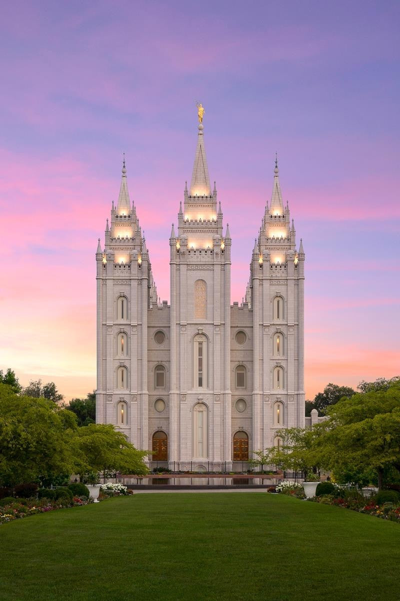 Salt Lake Pastel Sunset Gallery Wrap