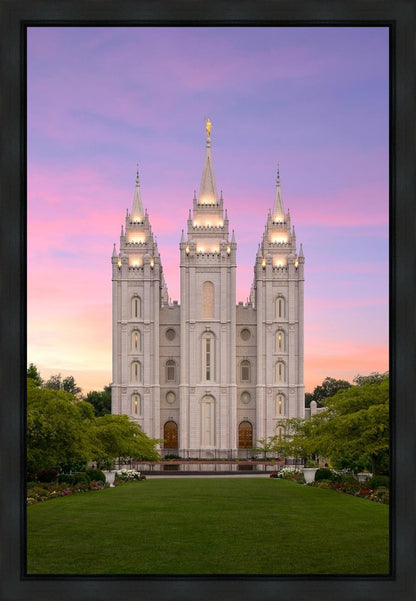 Salt Lake Pastel Sunset Gallery Wrap