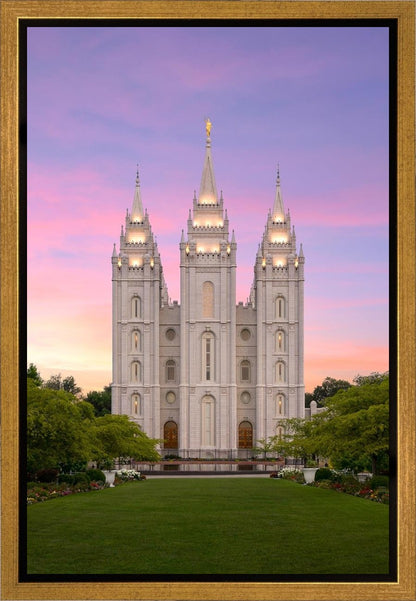 Salt Lake Pastel Sunset Gallery Wrap