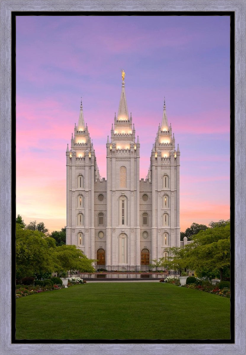 Salt Lake Pastel Sunset Gallery Wrap