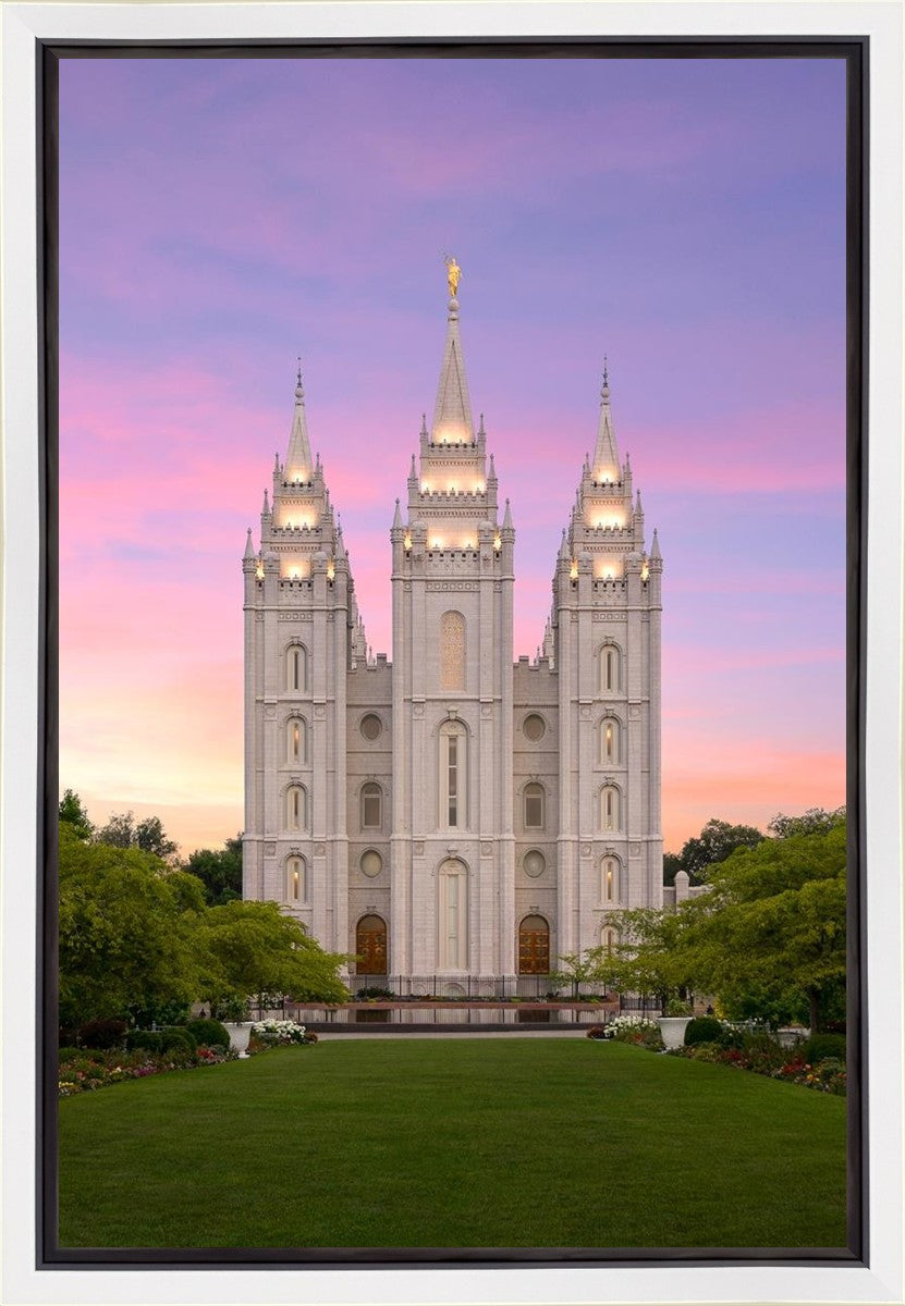 Salt Lake Pastel Sunset Gallery Wrap