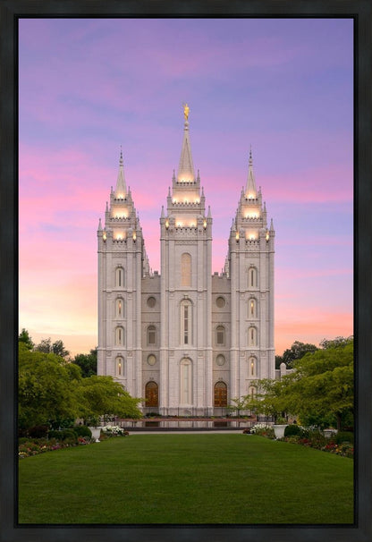 Salt Lake Pastel Sunset Gallery Wrap