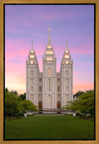 Salt Lake Pastel Sunset Gallery Wrap