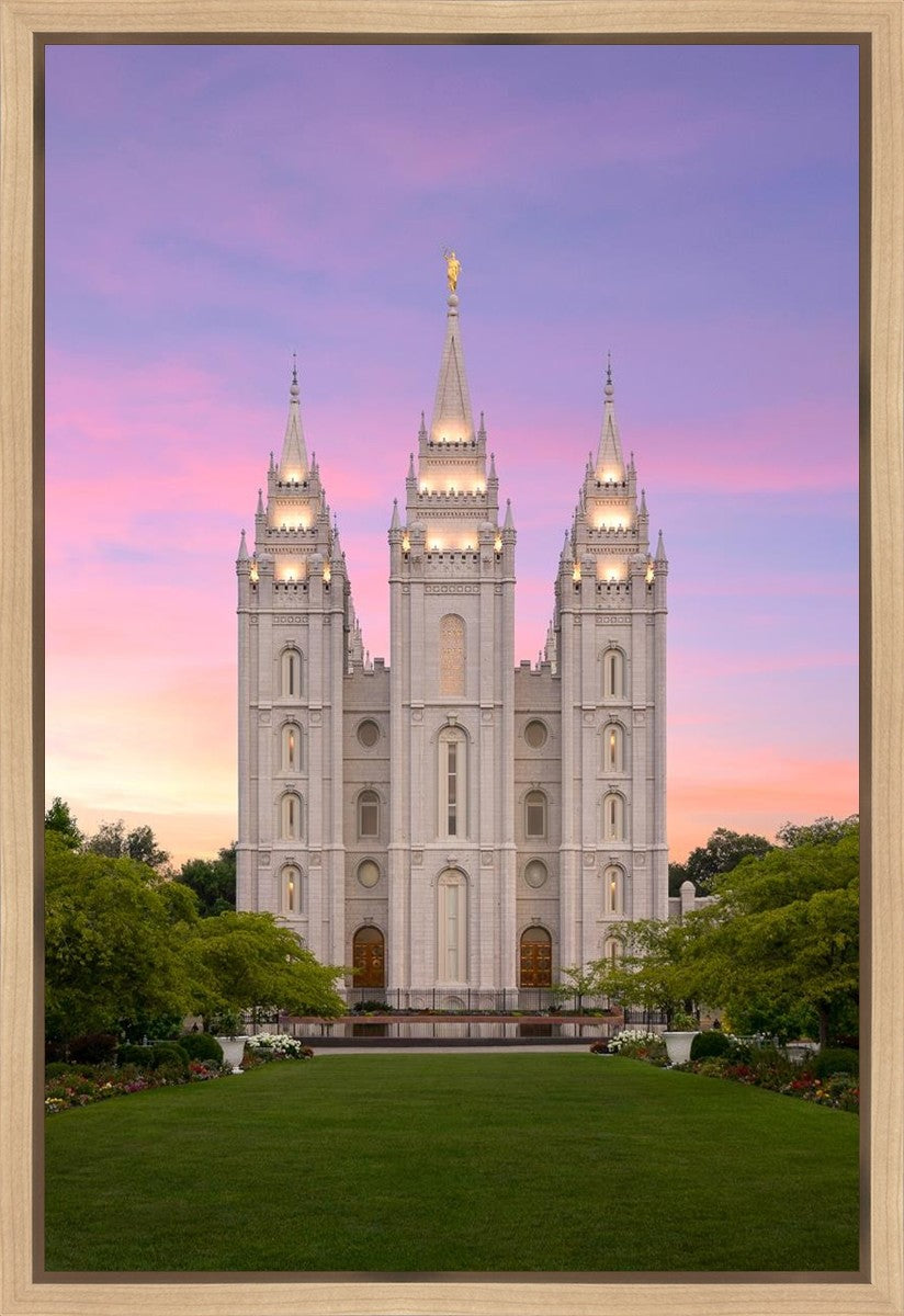 Salt Lake Pastel Sunset Gallery Wrap