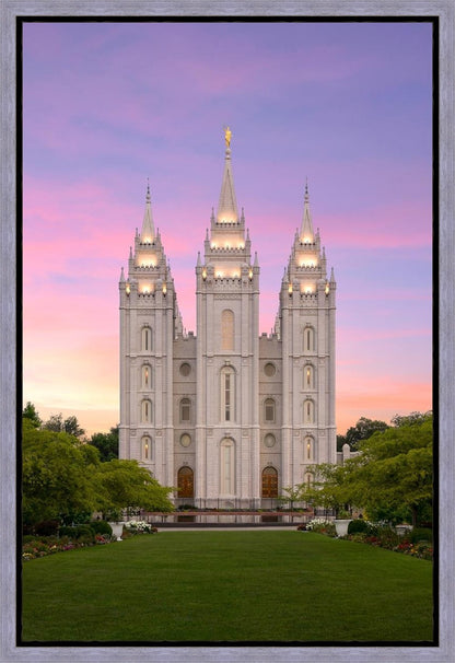 Salt Lake Pastel Sunset Gallery Wrap