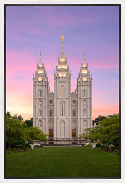 Salt Lake Pastel Sunset Gallery Wrap