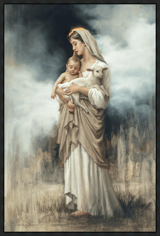Nurturing With The Lamb Large Wall Art Gallery Wrap
