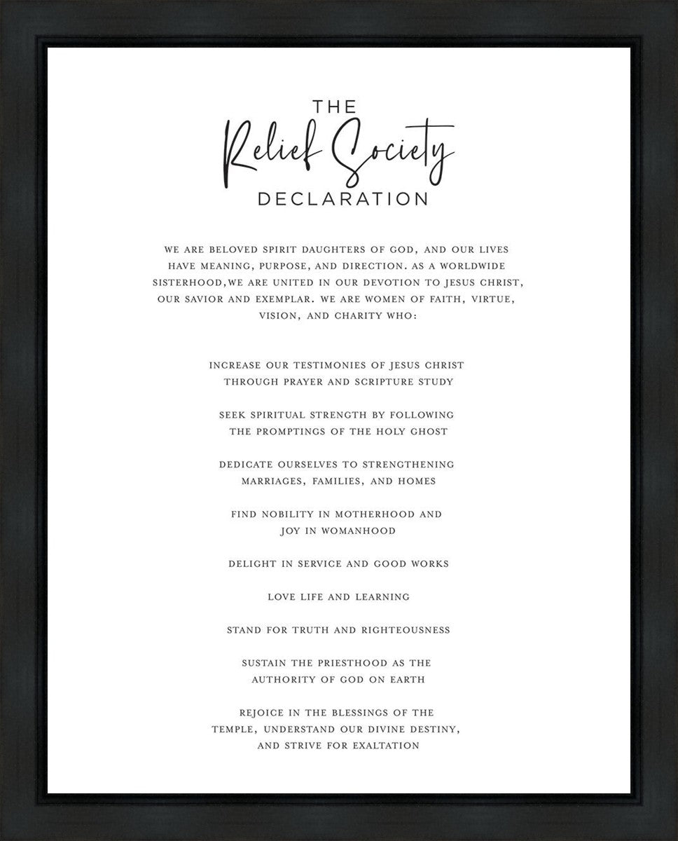 The Relief Society Declaration