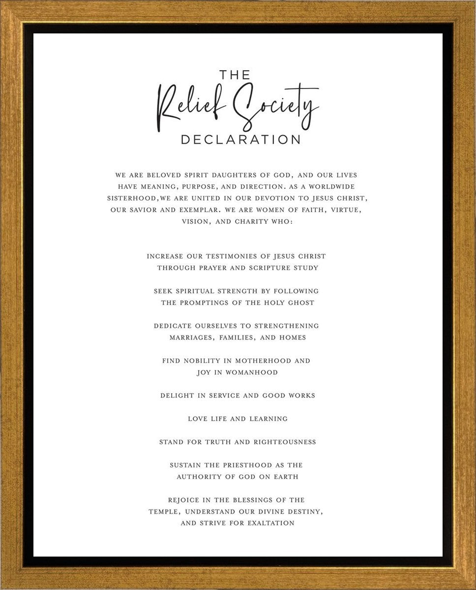The Relief Society Declaration