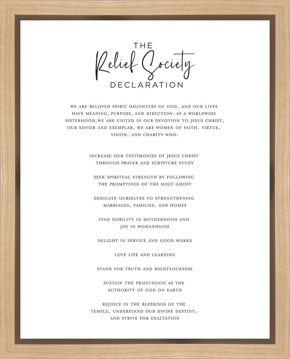 The Relief Society Declaration