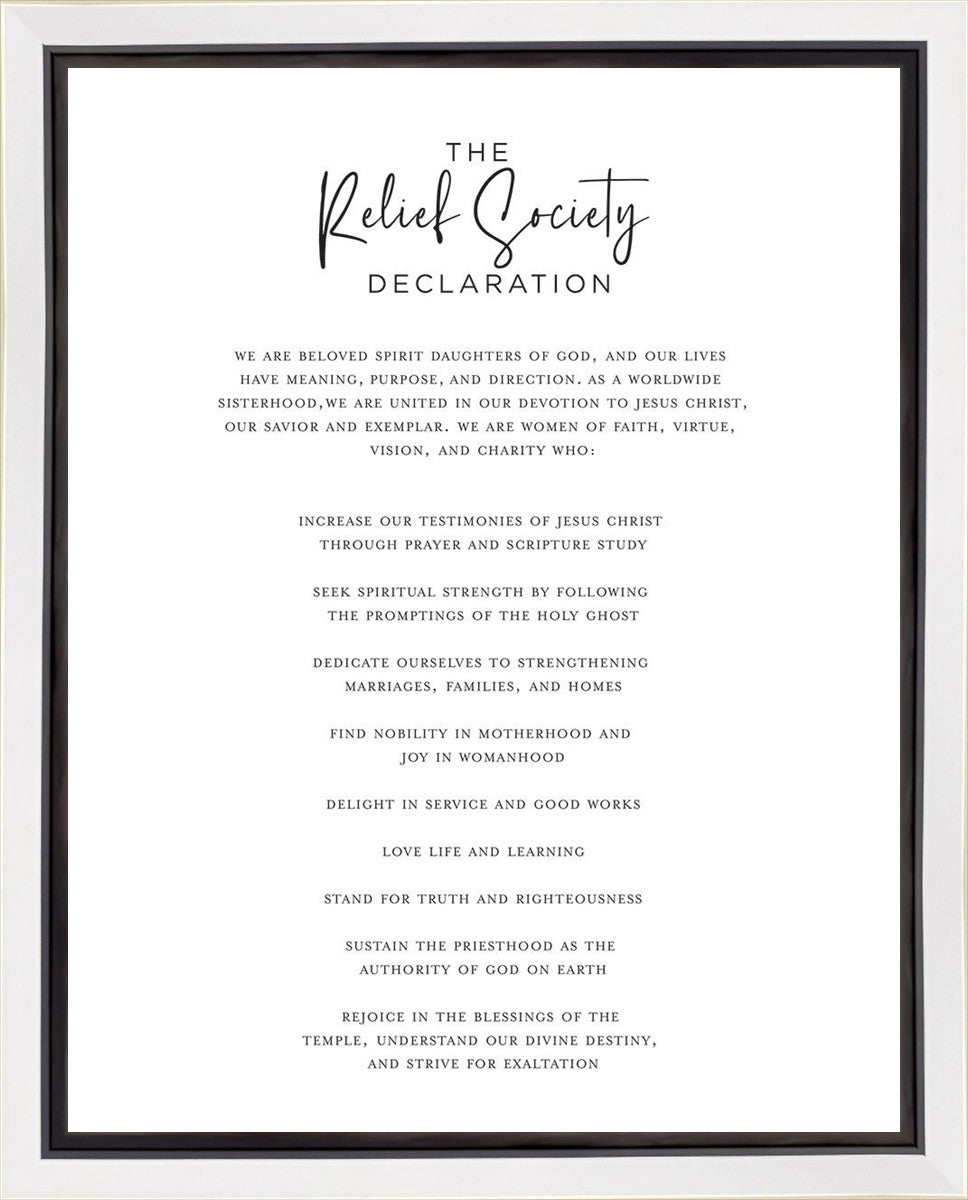 The Relief Society Declaration
