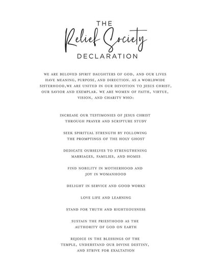 The Relief Society Declaration