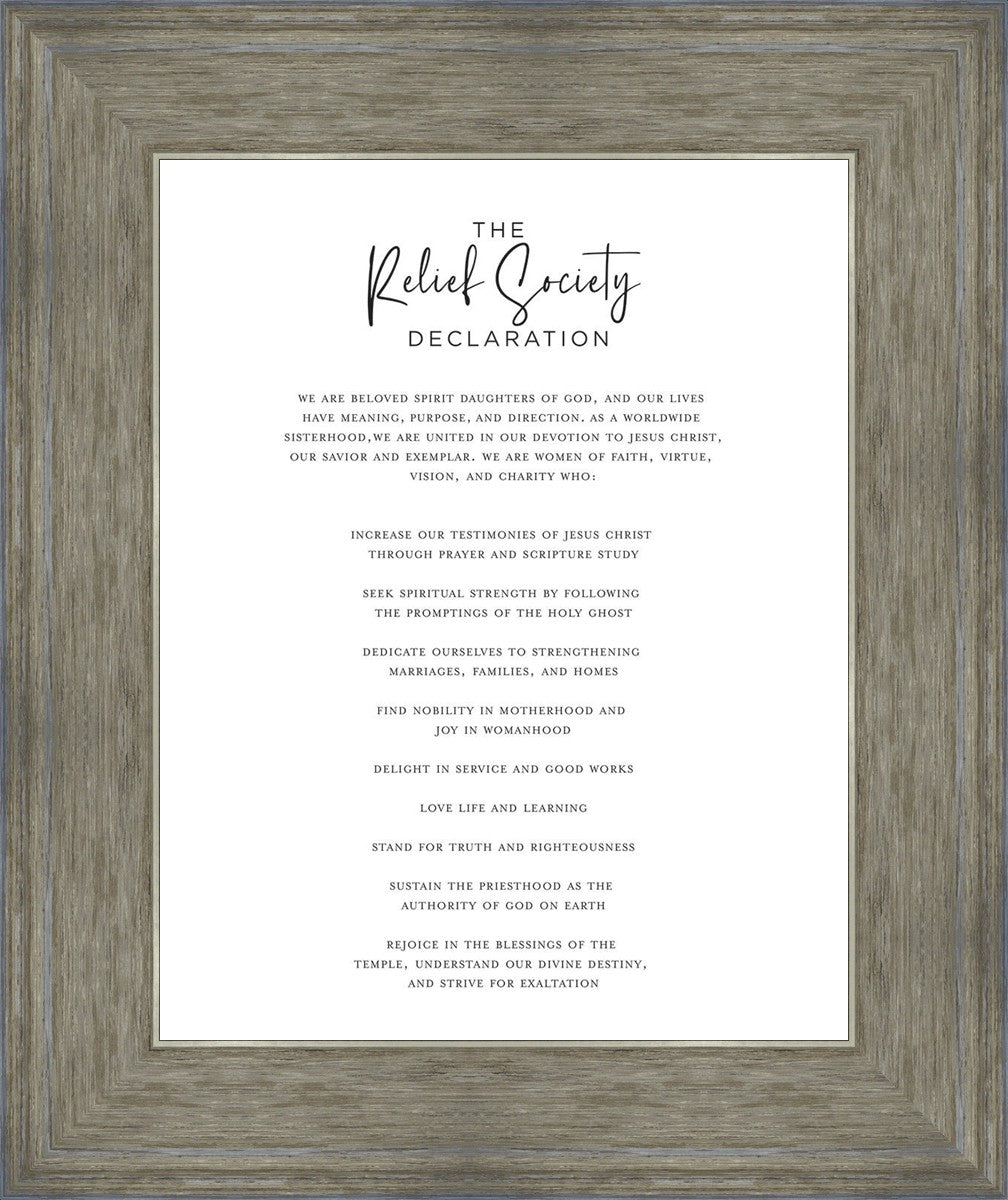 The Relief Society Declaration