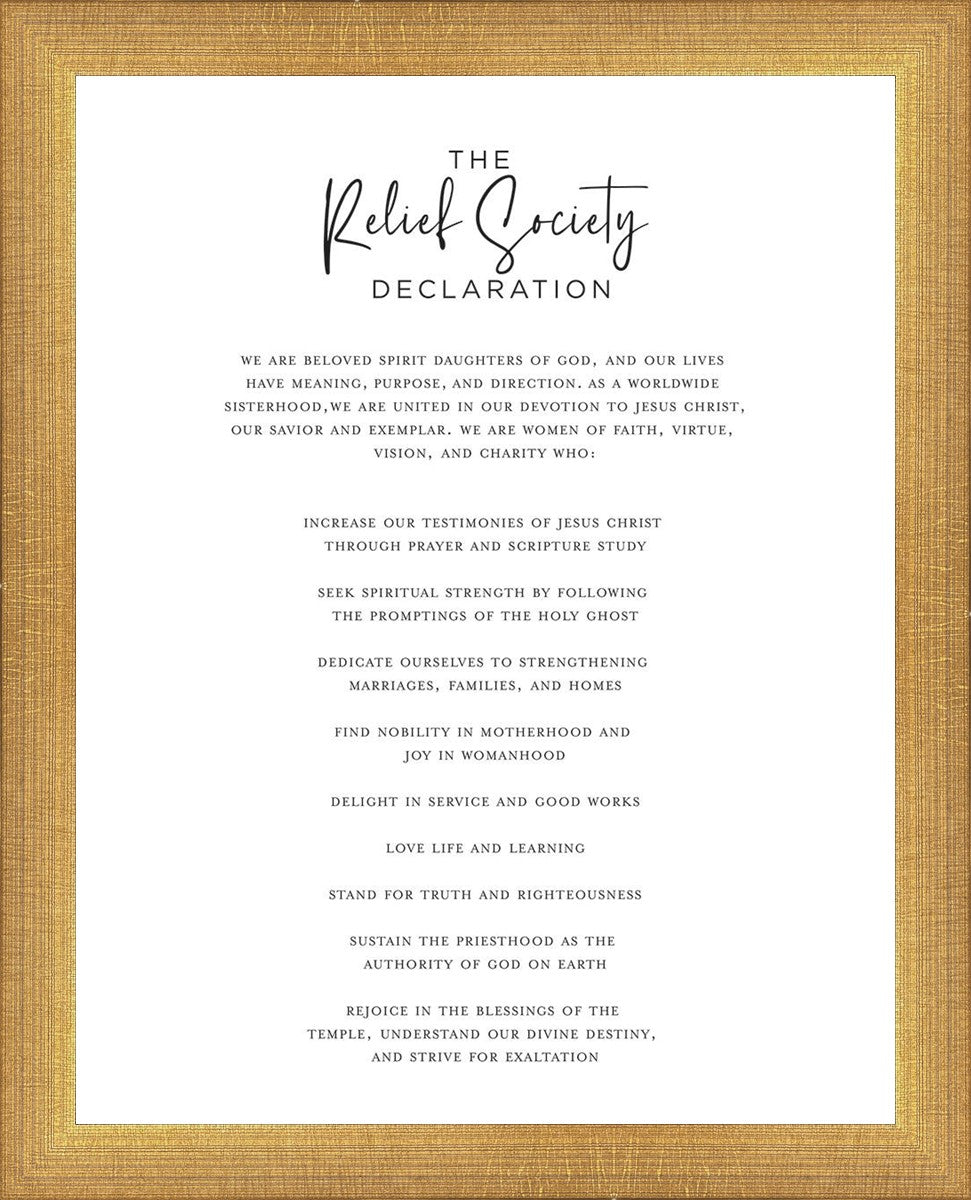 The Relief Society Declaration