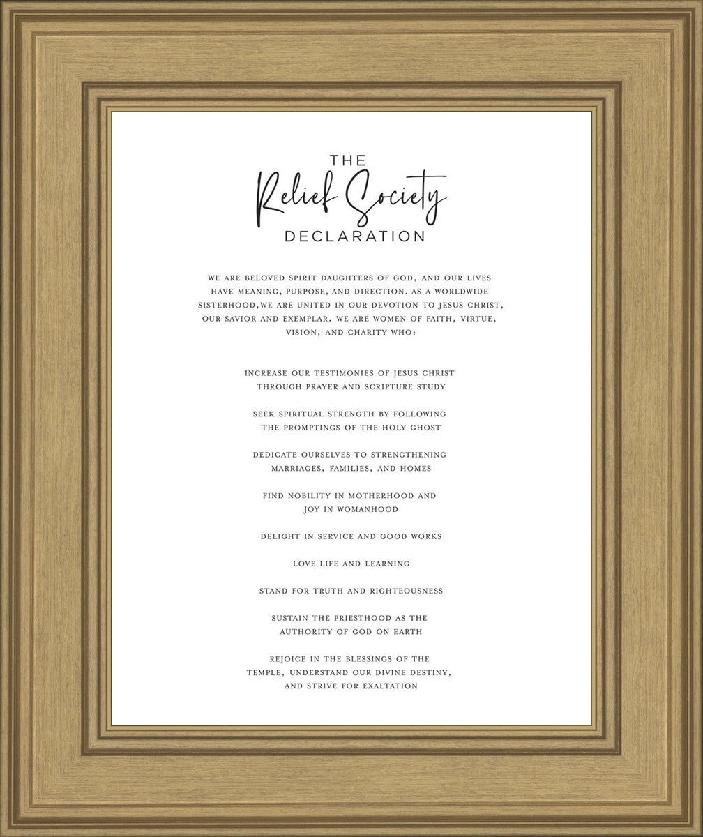 The Relief Society Declaration