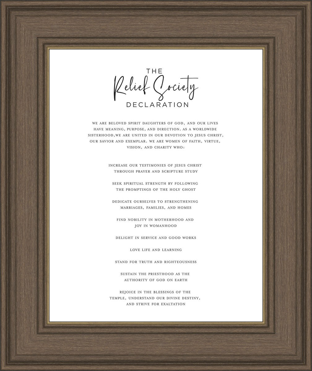 The Relief Society Declaration
