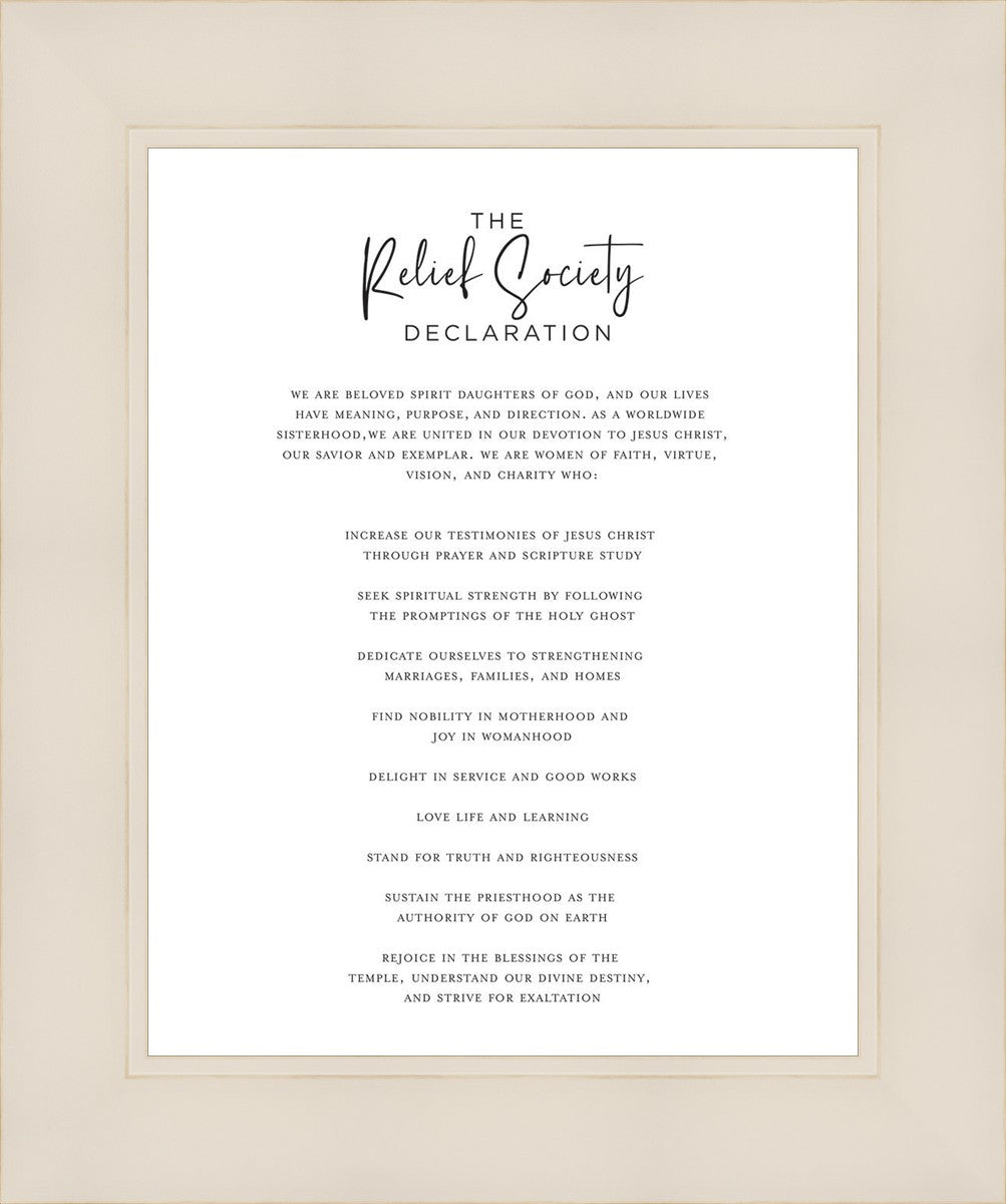 The Relief Society Declaration