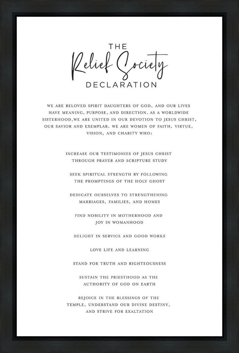 The Relief Society Declaration
