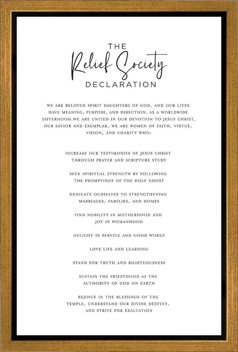 The Relief Society Declaration