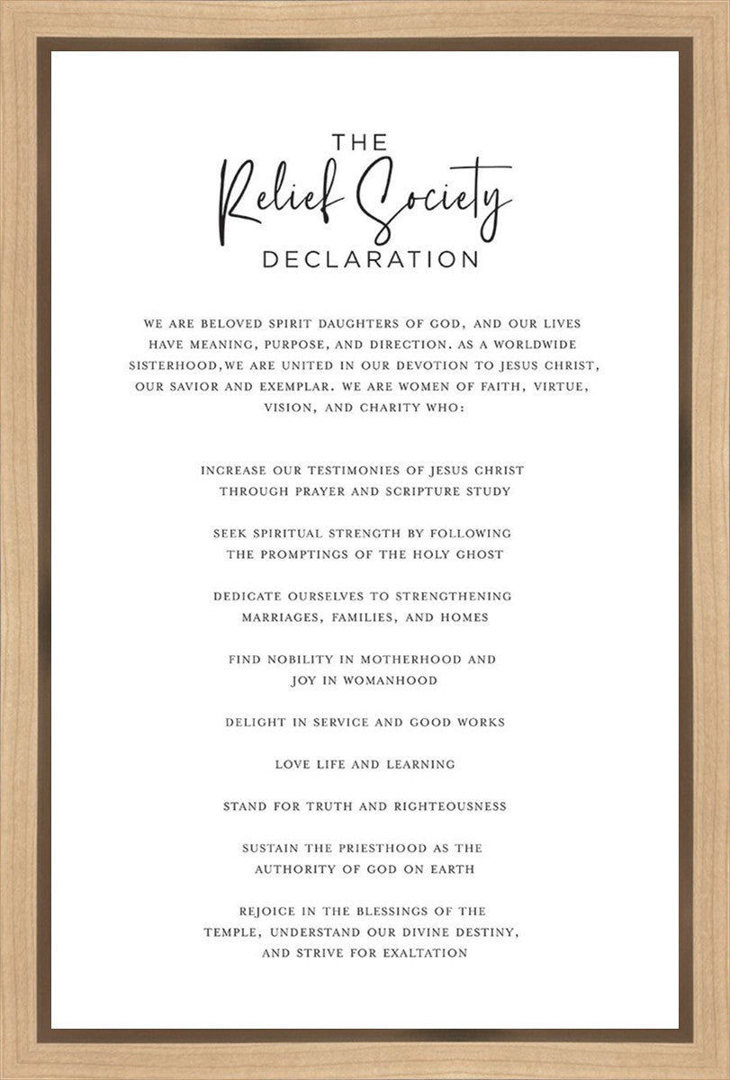 The Relief Society Declaration