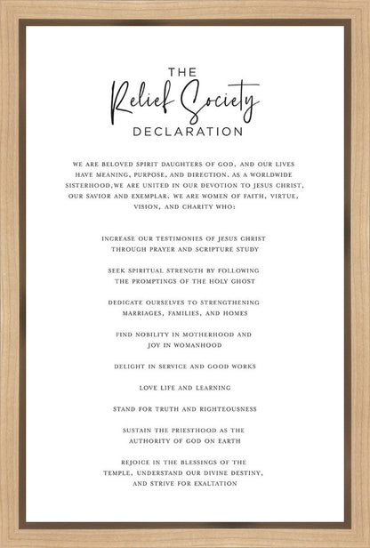The Relief Society Declaration