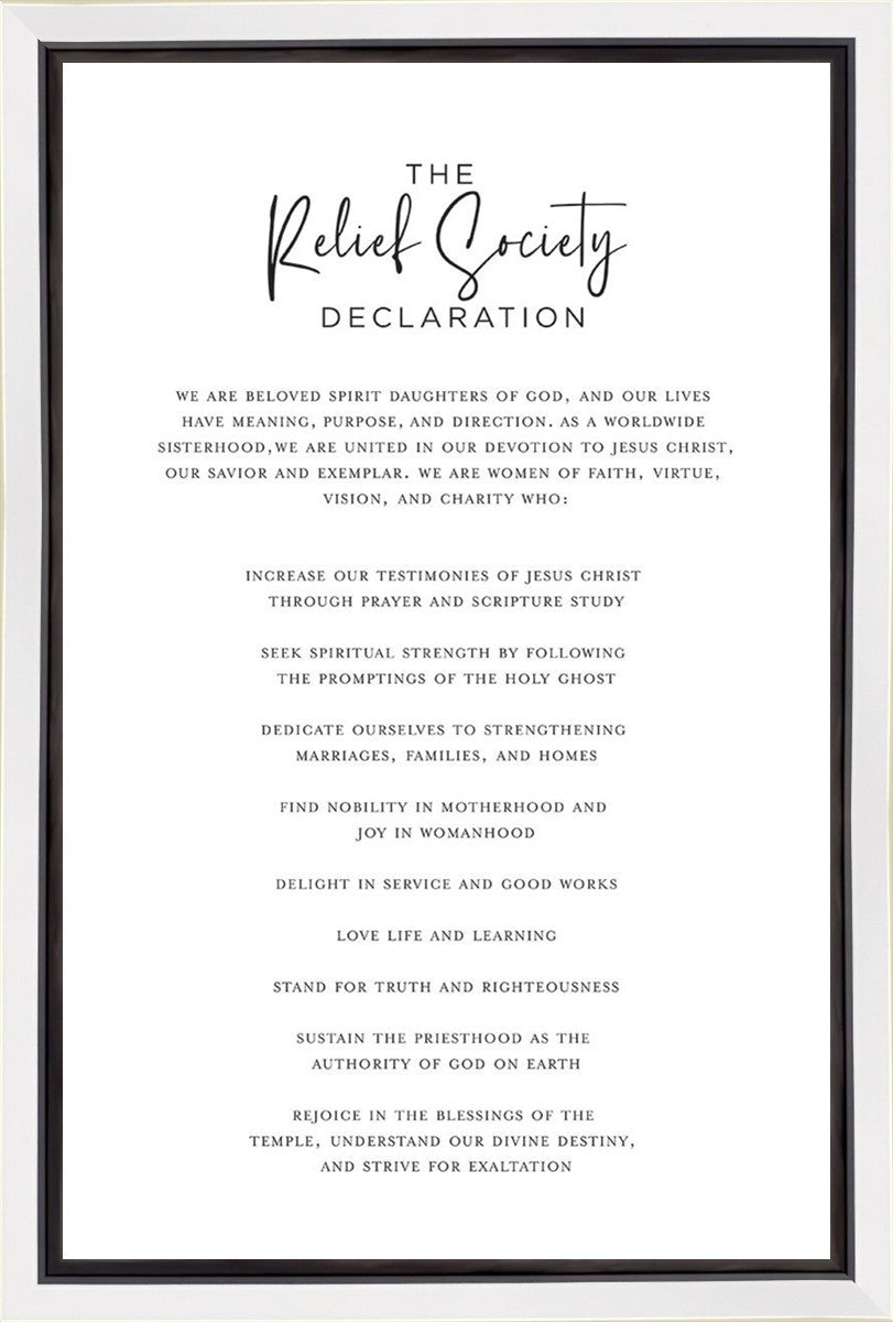 The Relief Society Declaration
