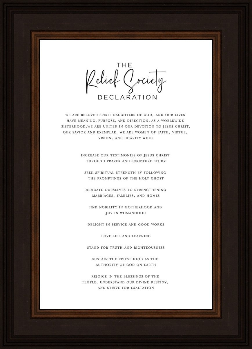 The Relief Society Declaration