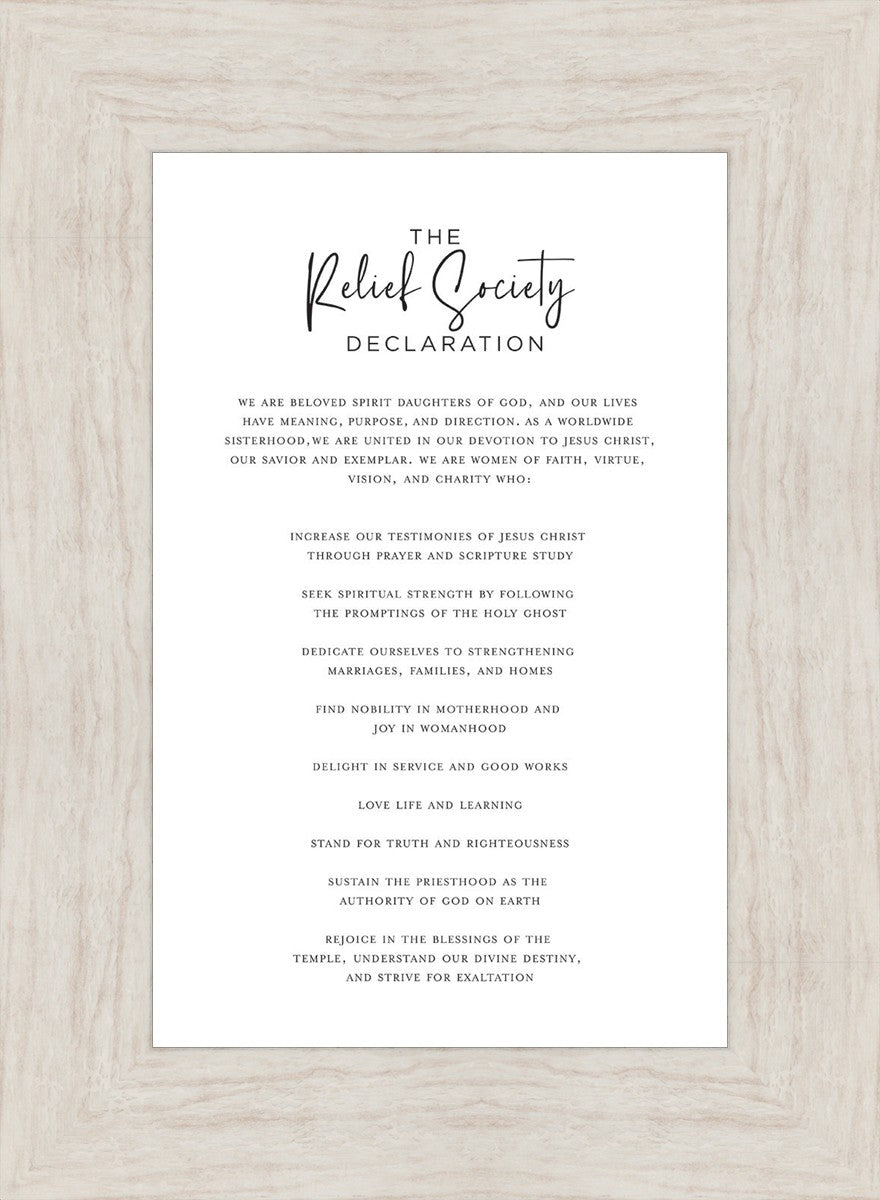 The Relief Society Declaration