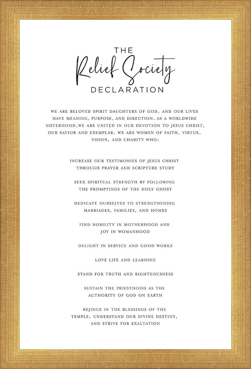 The Relief Society Declaration