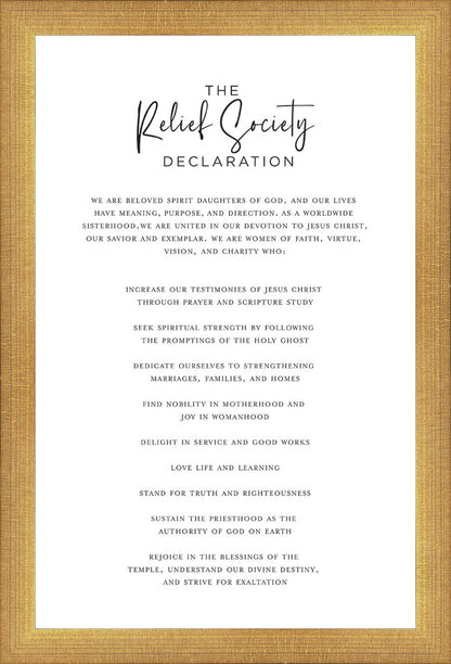 The Relief Society Declaration