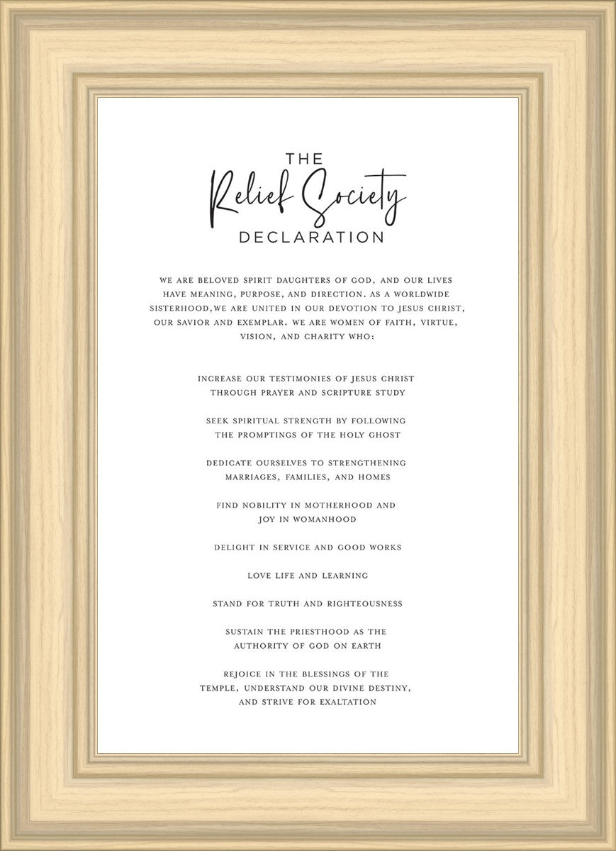 The Relief Society Declaration