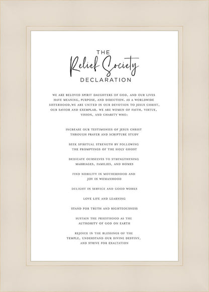 The Relief Society Declaration
