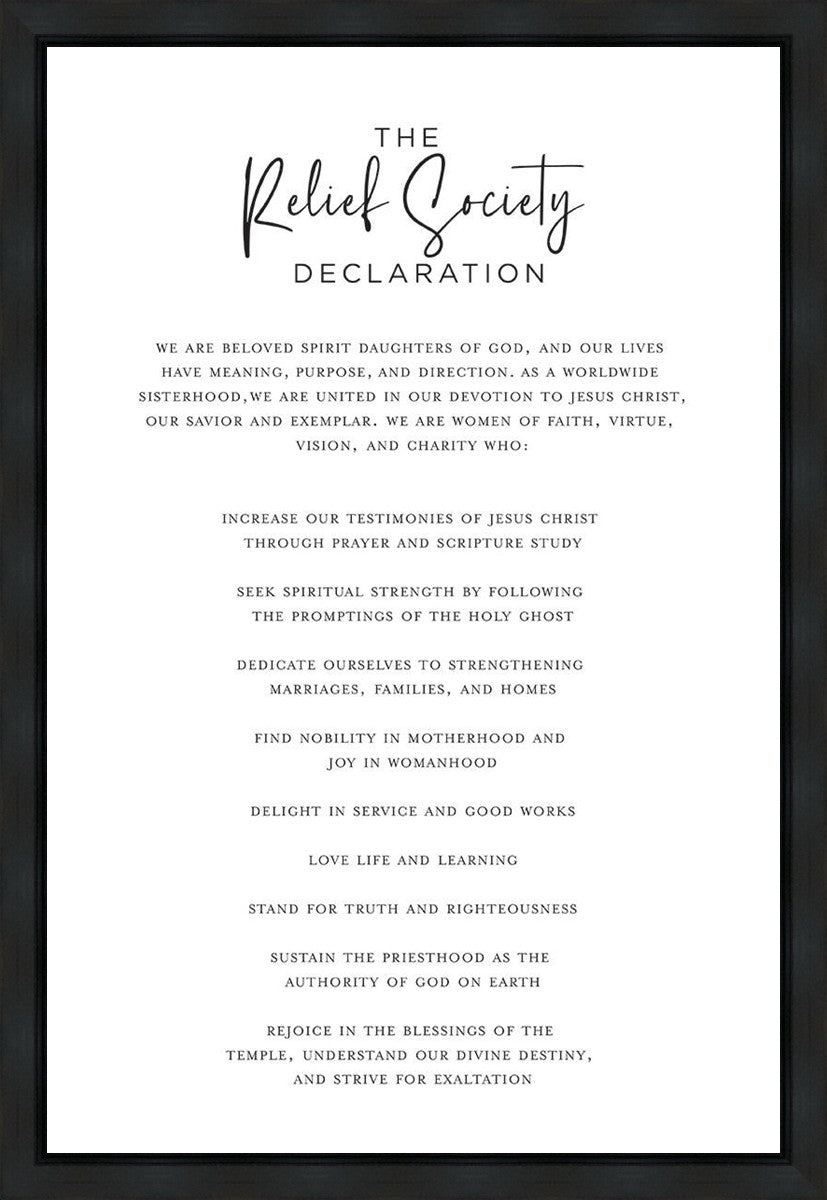 The Relief Society Declaration