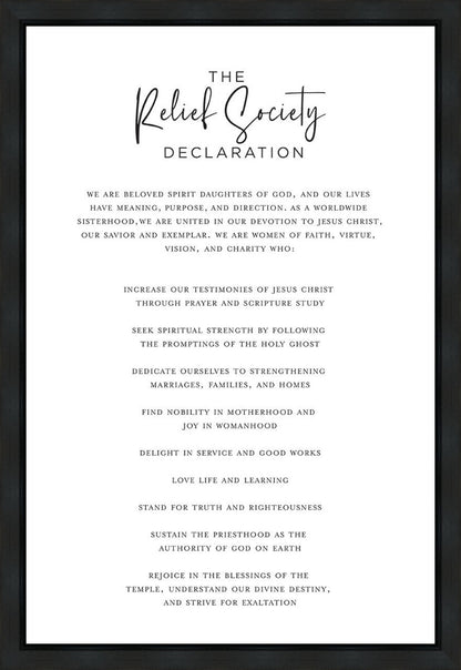 The Relief Society Declaration